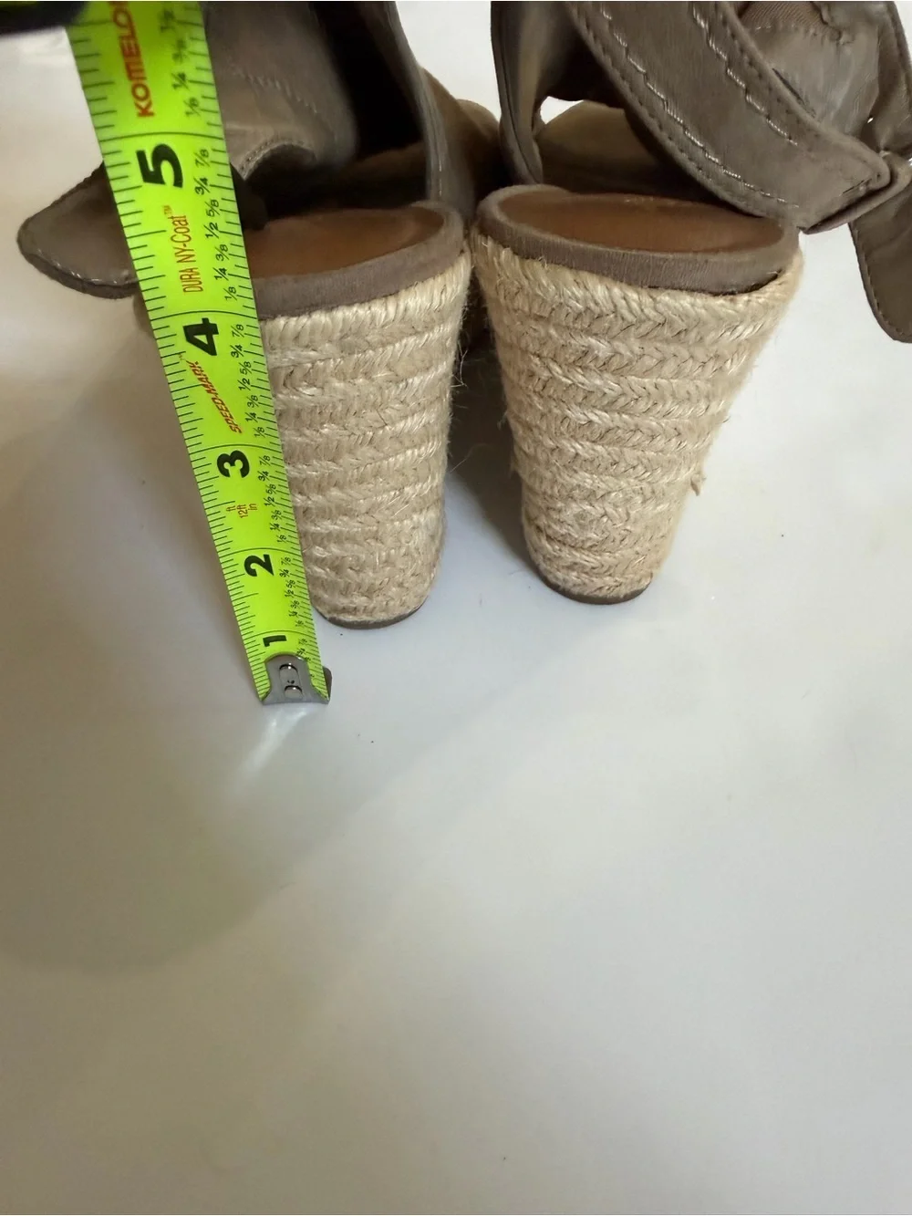 Universal Thread Taupe Espadrille Wedge Sandals Boho Size 7.5